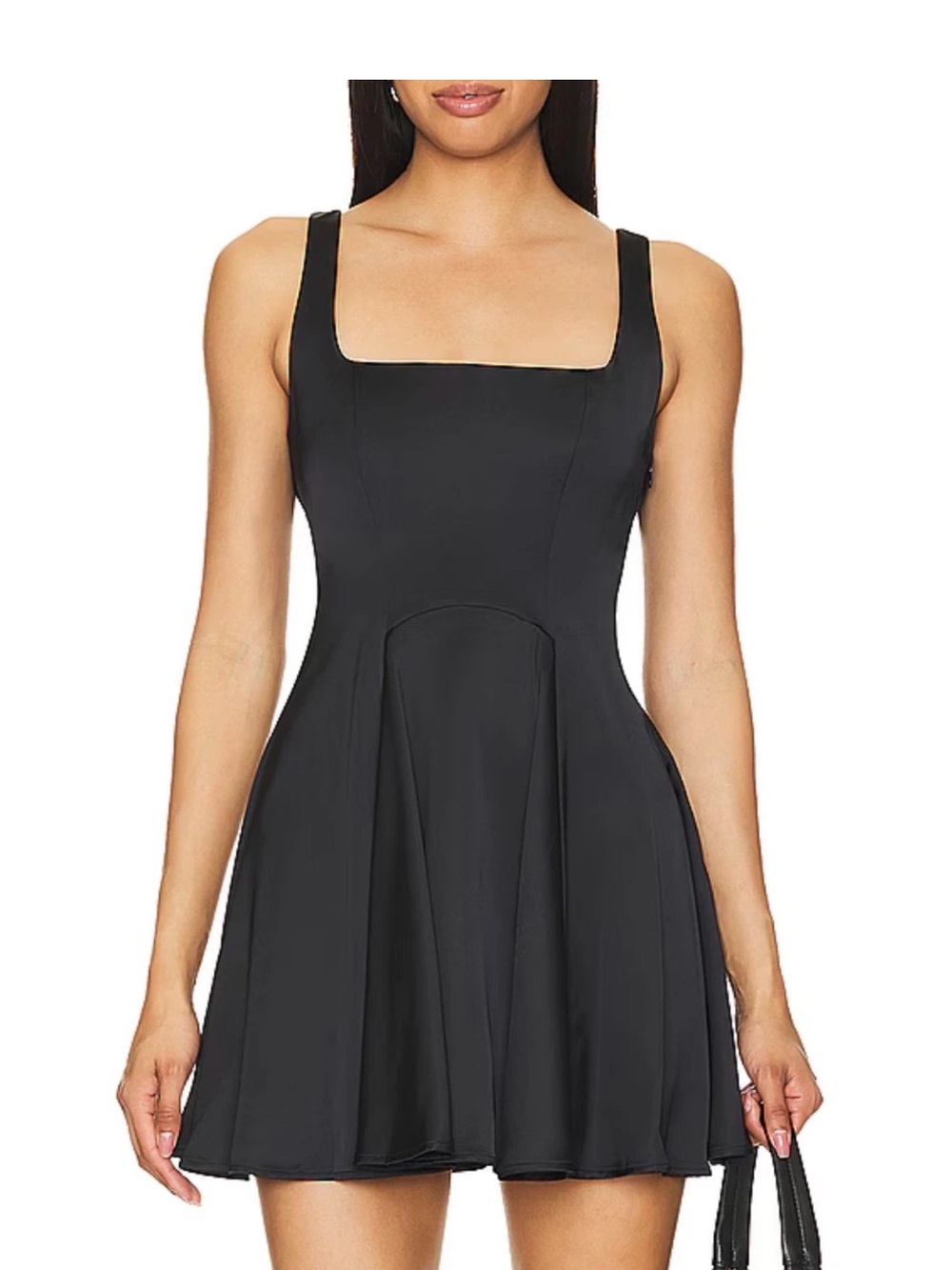 Free People Black Square Neck Mini Dress